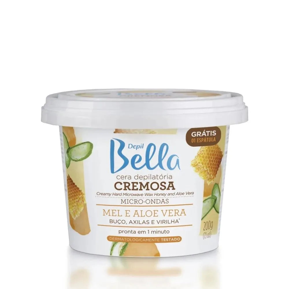 CERA MICRO-ONDAS MEL E ALOE VERA DEPIL BELLA 200G