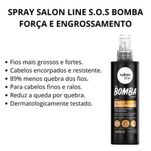Carregar imagem no visualizador da galeria, SPRAY CONDICIONANTE SOS BOMBA ORIGINAL FORÇA SALON LINE 240ML
