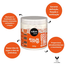 Carregar imagem no visualizador da galeria, GELATINA NUTRITIVA TO DE CACHO SALON LINE 550G
