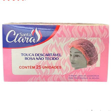 Carregar imagem no visualizador da galeria, TOUCA DESCÁRTAVEL ROSA COM 25 UNIDADES SANTA CLARA
