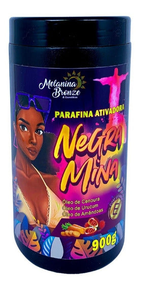 PARAFINA ATIVADORA NEGRA MINA 900G MELANINA BRONZE