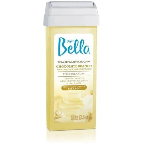 CERA DEPILATÓRIA ROLL-ON DEPIL BELLA CHOCOLATE BRANCO 100G