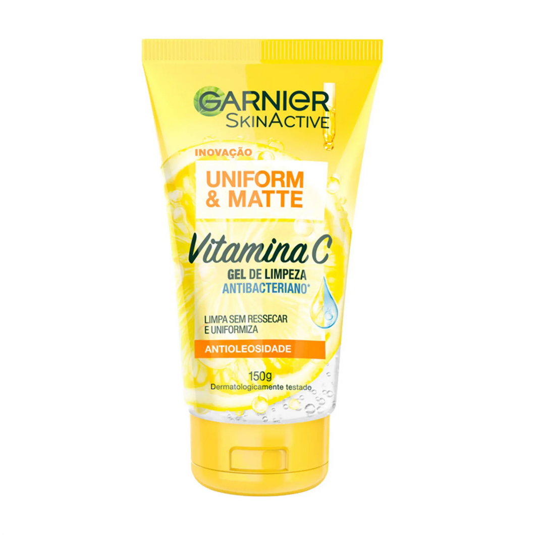 GEL DE LIMPEZA GARNIER UNIFORM E MATTE VITAMINA C 150GR