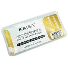 Carregar imagem no visualizador da galeria, UNHAS POSTIÇAS TRANSPARENTE REALISTA COM 240 UNIDADES KAISA
